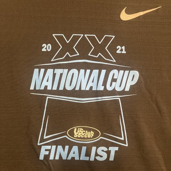 NWT‎ NIKE DRI-FIT 2021 NATIONAL CUP FINALIST US SOCCER CLUB BLACK/BLUE MEN’S MED - Picture 3 of 16